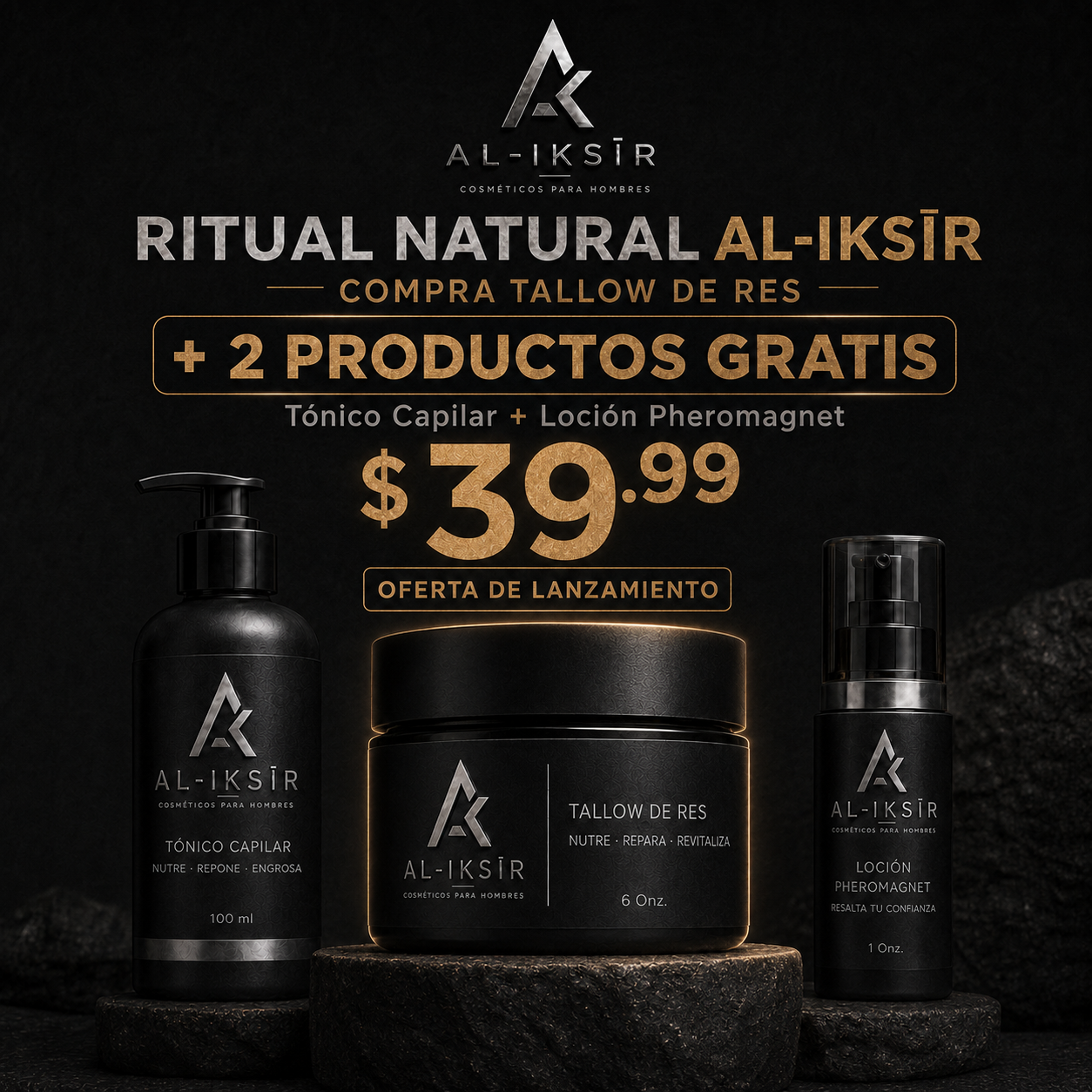 Ritual Natural AL-IKSĪR con tres productos